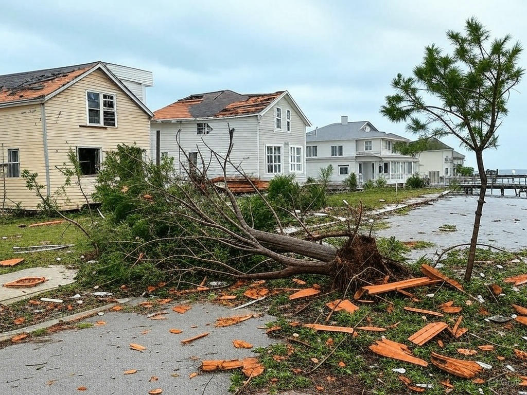 Hurricane damage to coastal homes
